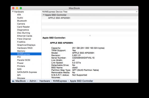 контроллер SSD для MacBook спроектирован самой Apple